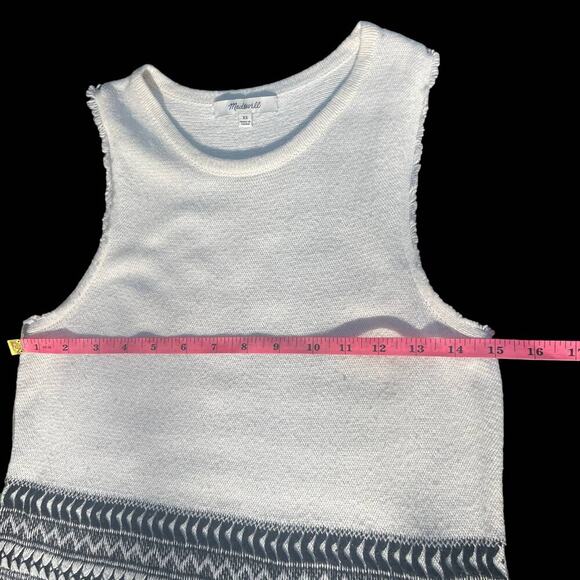 Madewell Villagrove Sweater Fringed Tank in Bright Ivory  - Size XS - Picture 8 of 16